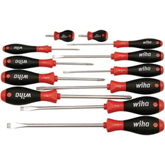Wiha - 12 Piece Slotted, Phillips & Stubby Screwdriver Set - USA Tool & Supply