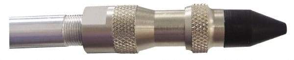 Coilhose Pneumatics - 125 Max psi Rubber Push Button Blow Gun - 1/4 NPT, 15" Tube Length, Nickel Plated Brass - USA Tool & Supply