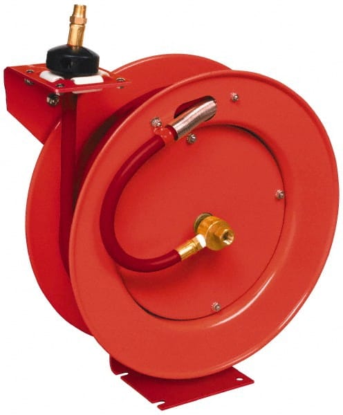 Lincoln - 50' Spring Retractable Hose Reel - USA Tool & Supply