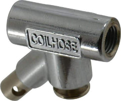 Coilhose Pneumatics - 150 Max psi Standard Safety Inline Blow Gun - 1/4 NPT, 3/4" Tube Length, Chrome Plated Zinc - USA Tool & Supply