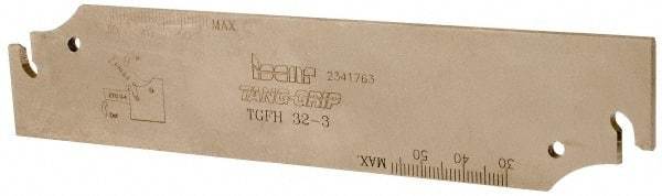Iscar - 1.26" Blade Height, 0.098" Blade Width, 5-29/32" OAL, Neutral Cut, Double End Indexable Cut-Off Blade - TGFH Blade - USA Tool & Supply