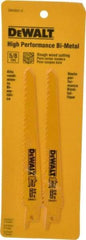 DeWALT - 6" Long, Bi-Metal Reciprocating Saw Blade - Tapered Profile, 5 to 8 TPI, Toothed Edge, Universal Shank - USA Tool & Supply