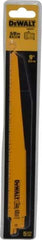 DeWALT - 9" Long, Bi-Metal Reciprocating Saw Blade - Tapered Profile, 5 to 8 TPI, Toothed Edge, Universal Shank - USA Tool & Supply