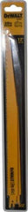 DeWALT - 12" Long, Bi-Metal Reciprocating Saw Blade - Tapered Profile, 5 to 8 TPI, Toothed Edge, Universal Shank - USA Tool & Supply