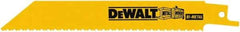 DeWALT - 6" Long, Bi-Metal Reciprocating Saw Blade - Straight Profile, 10 to 14 TPI, Toothed Edge, Universal Shank - USA Tool & Supply