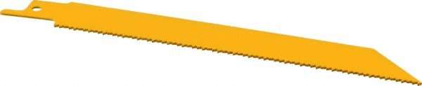 DeWALT - 6" Long, Bi-Metal Reciprocating Saw Blade - Straight Profile, 14 TPI, Toothed Edge, Universal Shank - USA Tool & Supply