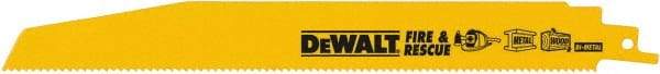 DeWALT - 6" Long, Bi-Metal Reciprocating Saw Blade - Straight Profile, 14 TPI, Toothed Edge, Universal Shank - USA Tool & Supply