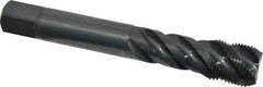 OSG - M20x1.50 Metric Fine 4 Flute 6H Modified Bottoming Spiral Flute Tap - Vanadium High Speed Steel, Oxide Finish, 4.921" OAL, Right Hand Flute, Right Hand Thread - USA Tool & Supply