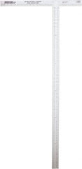 Johnson Level & Tool - 47" Blade Length x 1-1/2" Blade Width, 22" Base Length x 2" Base Width Aluminum Square - 0.008" Accuracy - USA Tool & Supply