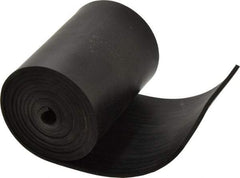 Made in USA - 1/8" Thick x 4" Wide x 60" Long, Plain Backed Buna-N Rubber Strip - Stock Length, 60 Shore A Durometer, 2,500 psi Tensile Strength, -20 to 170°F, Black - USA Tool & Supply