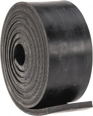 Made in USA - 1/4" Thick x 2" Wide x 60" Long, Plain Backed Buna-N Rubber Strip - Stock Length, 60 Shore A Durometer, 2,500 psi Tensile Strength, -20 to 170°F, Black - USA Tool & Supply