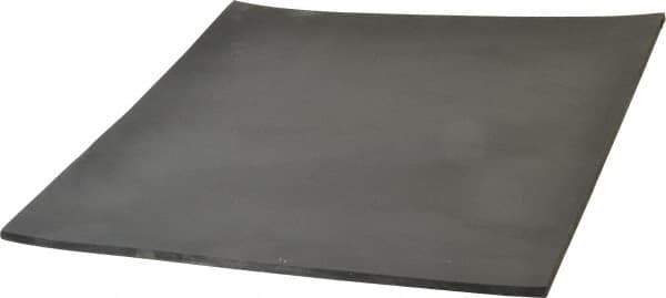 Made in USA - 12" Long, 12" Wide, 1/4" Thick, Buna-N Rubber Foam Sheet - 50 to 60 Durometer, Black, -20 to 180°F, 2,500 psi Tensile Strength, Plain Backing, Stock Length - USA Tool & Supply