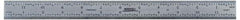 SPI - 18" Long, 1/64, 1/50, 1/32, 1/10" Graduation, Rigid Steel Rule - 3R Graduation Style, 1-1/8" Wide, Silver, Satin Chrome Finish - USA Tool & Supply