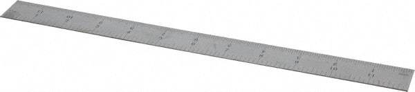 SPI - 12" Long, 1/64, 1/32, 1/16, 1/8" Graduation, Rigid Steel Rule - 4R Graduation Style, 1" Wide, Silver, Satin Chrome Finish - USA Tool & Supply