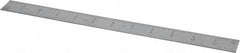 SPI - 12" Long, 1/64, 1/32, 1/16, 1/8" Graduation, Rigid Steel Rule - 4R Graduation Style, 1" Wide, Silver, Satin Chrome Finish - USA Tool & Supply