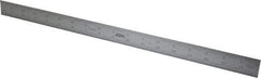 SPI - 18" Long, 1/64, 1/32, 1/16, 1/8" Graduation, Rigid Steel Rule - 4R Graduation Style, 1-1/8" Wide, Silver, Satin Chrome Finish - USA Tool & Supply
