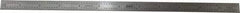 SPI - 12" Long, 1/100, 1/64, 1/32, 1/10" Graduation, Flexible Stainless Steel Rule - 5R Graduation Style, 1/2" Wide, Silver, Polished Finish - USA Tool & Supply