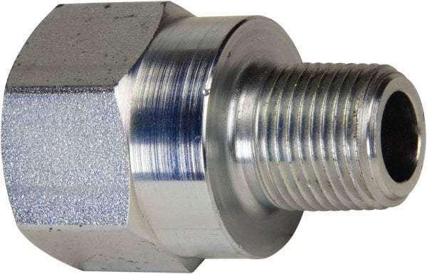 Enerpac - 1/2 Female & 3/8 Male NPTF 18-8 Stainless Steel Hydraulic Hose Adapter - 10,000 psi - USA Tool & Supply