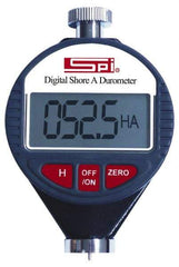 SPI - 0 HSA to 100 HSA Hardness, Portable Electronic Hardness Tester - Shore A, Accurate Up to 1% - USA Tool & Supply