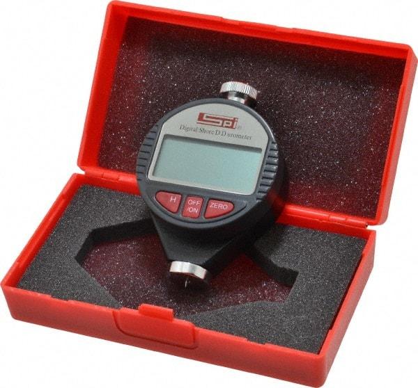 SPI - 0 HSD to 100 HSD Hardness, Portable Electronic Hardness Tester - Shore D, Accurate Up to 1% - USA Tool & Supply