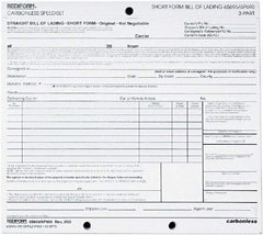 REDIFORM - 50 Sheet, 8-1/2 x 7", Bill of Lading - White - USA Tool & Supply