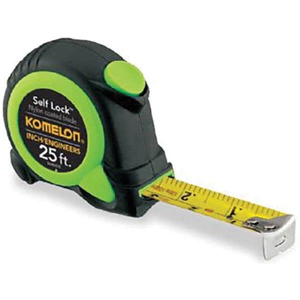 Komelon - 25' x 1" Yellow Blade Tape Measure - USA Tool & Supply