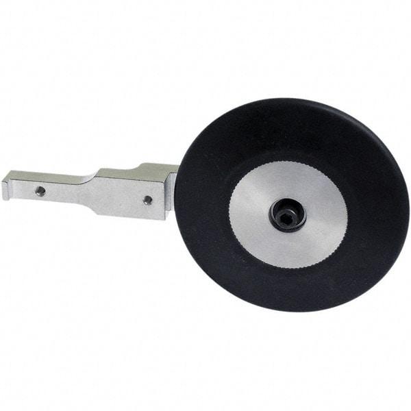 Dynabrade - 1/2" Wide Contact Arm - 24" Belt Length x 1" Belt Width, Round Radius, Rubber, 70" Contact Wheel Diam - USA Tool & Supply