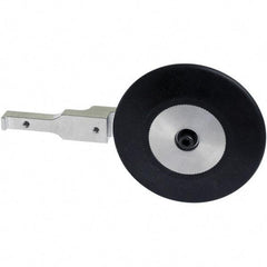Dynabrade - 1/2" Wide Contact Arm - 24" Belt Length x 1" Belt Width, Round Radius, Rubber, 70" Contact Wheel Diam - USA Tool & Supply
