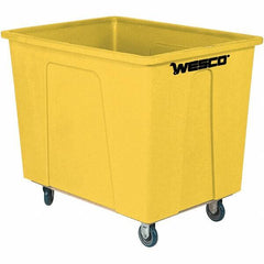 Wesco Industrial Products - 450 Lb Load Capacity, 8 Bushels, Plastic Box Truck - 24" Wide x 35" Long x 29-3/4" High, Yellow - USA Tool & Supply