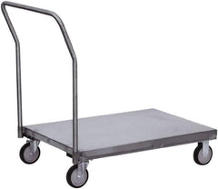 Jamco - 1,200 Lb Capacity Platform Truck - Stainless Steel Deck, 48" OAW, 9" Platform Height - USA Tool & Supply