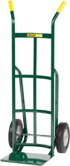 Little Giant - 800 Lb Capacity 49" OAH Hand Truck - 12 x 14" Base Plate, Dual Handle, Steel, Solid Rubber Wheels - USA Tool & Supply
