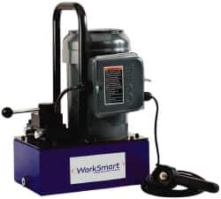 Value Collection - 10,000 psi Electric Hydraulic Pump & Jack - 1 Gal Oil Capacity, 3-Way, 2 Position Valve, Use with Single Acting Cylinders, Advance, Hold & Retract - USA Tool & Supply
