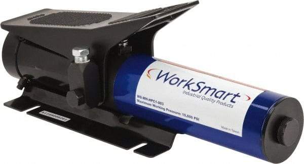 Value Collection - 10,000 psi Air-Hydraulic Pump & Jack - 36.6 Cu In Oil Capacity, Use with Single Acting Cylinders, Advance, Hold & Retract - USA Tool & Supply