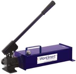 Value Collection - 13/16" Piston Stroke, 1-19/32" Piston Diam, 0.81 Cu In per Stroke, 250 Cu In Reservoir Capacity, Manual Hydraulic Pump - 10,000 psi, 99 Lbs. Max Handle Effort - USA Tool & Supply