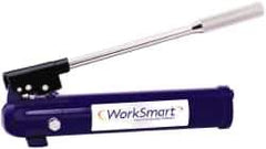 Value Collection - 5/8" Piston Stroke, 1-19/64" Piston Diam, 0.09 Cu In per Stroke, 15 Cu In Reservoir Capacity, Manual Hydraulic Pump - 7,200 psi, 56 Lbs. Max Handle Effort, 1 Stage - USA Tool & Supply