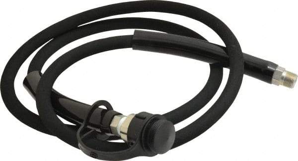 Value Collection - 1/4" Inside Diam x 1/4 NPT 6' Hydraulic Pump Hose - 10,000 psi, 59755199 Opposite End, Rubber - USA Tool & Supply
