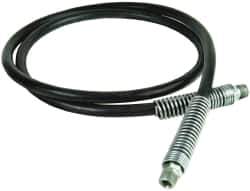 Value Collection - 1/4" Inside Diam x 3/8 NPT 3' Hydraulic Pump Hose - 10,000 psi, 3/8 NPTF Male Opposite End, Rubber - USA Tool & Supply