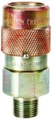 Value Collection - 3/8 NPTF Steel Hydraulic Hose Female Flush Face Coupler - USA Tool & Supply