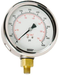 Value Collection - 0 to 10000 Scale Range Pressure Dry Gauge - 1.5 Percent of Scale Accuracy - USA Tool & Supply