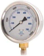 Value Collection - Hydraulic Pressure Gages & Adapters Type: Liquid-Filled Gauge Pressure Rating: 0 - 15000 - USA Tool & Supply
