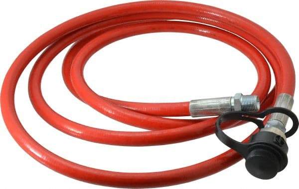 Value Collection - 1/4" Inside Diam x 3/8 NPT 10' Hydraulic Pump Hose - 10,000 psi, 59755199 Opposite End, Thermoplastic - USA Tool & Supply