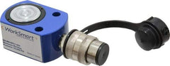 Value Collection - 10 Ton, 0.43" Stroke, 1.01 Cu In Oil Capacity, Portable Hydraulic Flat Body Cylinder - 2.36 Sq In Effective Area, 1.69" Lowered Ht., 2.12" Max Ht., 1.73" Cyl Bore Diam, 1.5" Plunger Rod Diam, 10,000 Max psi - USA Tool & Supply