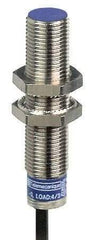 Telemecanique Sensors - PNP, NC, 4mm Detection, Cylinder Shielded, Inductive Proximity Sensor - 3 Wires, IP68, IP69K, 12 to 48 VDC, M12x1 Thread, 2.09 Inch Long - USA Tool & Supply