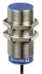 Telemecanique Sensors - PNP, NC, 15mm Detection, Cylinder, Inductive Proximity Sensor - 3 Wires, IP68, IP69, 12 to 48 VDC, M30x1.5 Thread, 62mm Long - USA Tool & Supply