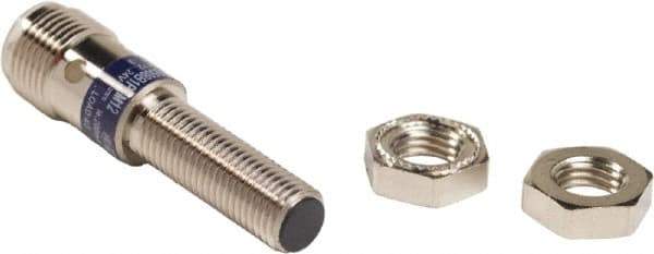 Telemecanique Sensors - PNP, 1.5mm Detection, Cylinder Shielded, Inductive Proximity Sensor - 3 Wires, IP67, 12 to 24 VDC, M12x1 Thread, 45mm Long x 0.39 Inch Wide - USA Tool & Supply