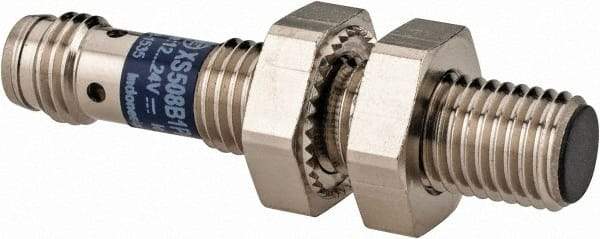 Telemecanique Sensors - PNP, 1.5mm Detection, Cylinder Shielded, Inductive Proximity Sensor - 3 Wires, IP67, 12 to 24 VDC, M8x1 Thread, 42mm Long x 0.39 Inch Wide - USA Tool & Supply
