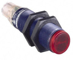 Telemecanique Sensors - 4 Pin M12 Connector, 30m Nominal Distance, Shock and Vibration Resistant, Through Beam Photoelectric Sensor - 12 to 24 VDC, 250 Hz, PBT, 76mm Long x 18mm Wide x 1.7 Inch High - USA Tool & Supply