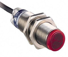 Telemecanique Sensors - Cable Connector, 1m Nominal Distance, Shock and Vibration Resistant, Diffused Photoelectric Sensor - 12 to 24 VDC, 500 Hz, Brass, 62mm Long x 18mm Wide x 7 Inch High - USA Tool & Supply