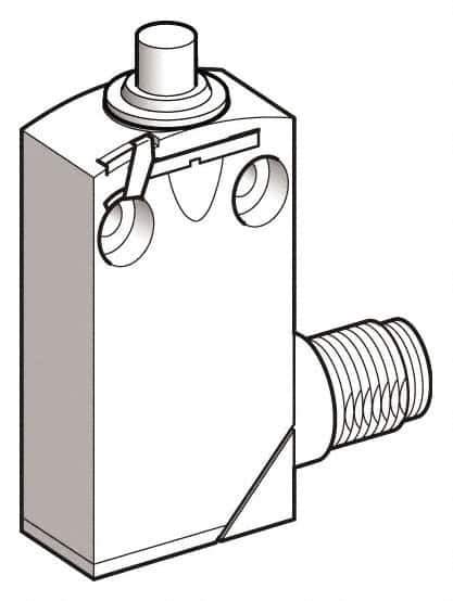 Telemecanique Sensors - DP, NC/NO, 240 VAC, 5 Pin M12 Male Terminal, End Plunger Actuator, General Purpose Limit Switch - IP66, IP67, IP68 IPR Rating - USA Tool & Supply