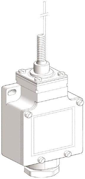 Telemecanique Sensors - SPDT, NC/NO, 240 VAC, 250 VDC, Screw Terminal, Cat Whisker Actuator, General Purpose Limit Switch - 1, 2, 4, 6, 12, 13, 6P NEMA Rating, IP66 IPR Rating - USA Tool & Supply